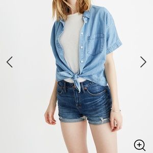 Madewell High-Rise Denim Shorts in Glenoaks Wash